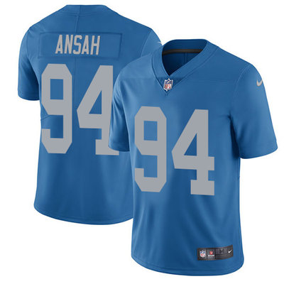 Nike Lions #94 Ziggy Ansah Blue Throwback Men's Stitched NFL Limited Jersey Nike Lions #94 Ziggy Ansah Blue Throwback Men's Stitched NFL Limited Jersey