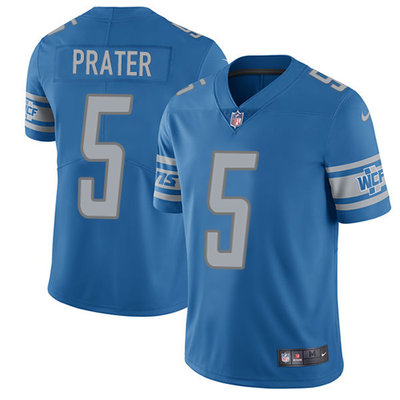 Nike Lions #5 Matt Prater Blue Team Color Men's Stitched NFL Limited Jersey Nike Lions #5 Matt Prater Blue Team Color Men's Stitched NFL Limited Jersey