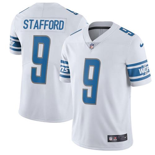 Nike Lions #9 Matthew Stafford White Men's Stitched NFL Limited Jersey Nike Lions #9 Matthew Stafford White Men's Stitched NFL Limited Jersey