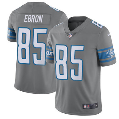 Nike Lions #85 Eric Ebron Gray Men's Stitched NFL Limited Rush Jersey Nike Lions #85 Eric Ebron Gray Men's Stitched NFL Limited Rush Jersey