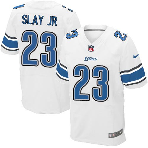Nike Lions #23 Darius Slay JR White Men's Stitched NFL Elite Jersey Nike Lions #23 Darius Slay JR White Men's Stitched NFL Elite Jersey