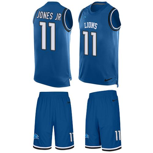Nike Lions #11 Marvin Jones Jr Blue Team Color Men's Stitched NFL Limited Tank Top Suit Jersey Nike Lions #11 Marvin Jones Jr Blue Team Color Men's Stitched NFL Limited Tank Top Suit Jersey