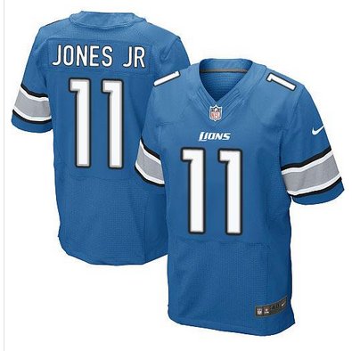 Nike Lions #11 Marvin Jones Jr Blue Team Color Men's Stitched NFL Elite Jersey
