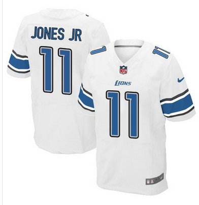 Nike Lions #11 Marvin Jones Jr White Men's Stitched NFL Elite Jersey