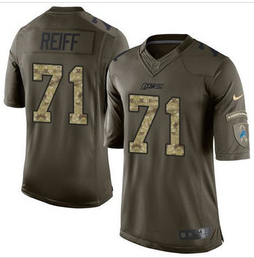 Nike Detroit Lions #71 Riley Reiff Green Men's Stitched NFL Limited Salute To Service Jersey Nike Detroit Lions #71 Riley Reiff Green Men's Stitched NFL Limited Salute To Service Jersey