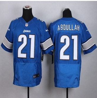 New Detroit Lions #21 Ameer Abdullah Blue Team Color Men's Stitched NFL Elite jersey