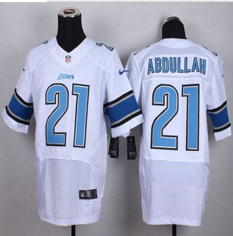 New Lions #21 Ameer Abdullah White Men's Stitched NFL Elite Jersey