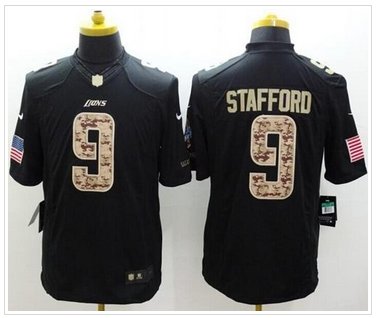 NEW Detroit Lions #9 Matthew Stafford Black NFL Limited Salute to Service jersey NEW Detroit Lions #9 Matthew Stafford Black NFL Limited Salute to Service jersey