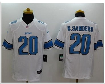 NEW Detroit Lions #20 Barry Sanders White NFL Limited Jersey