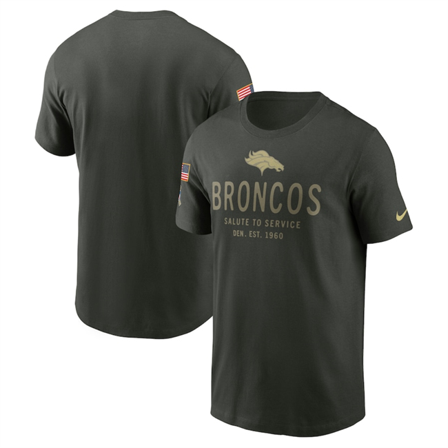 Men's Denver Broncos Forest Green 2025 Salute to Service Sideline Primary Edge Dri-FIT T-Shirt Men's Denver Broncos Forest Green 2025 Salute to Service Sideline Primary Edge Dri-FIT T-Shirt