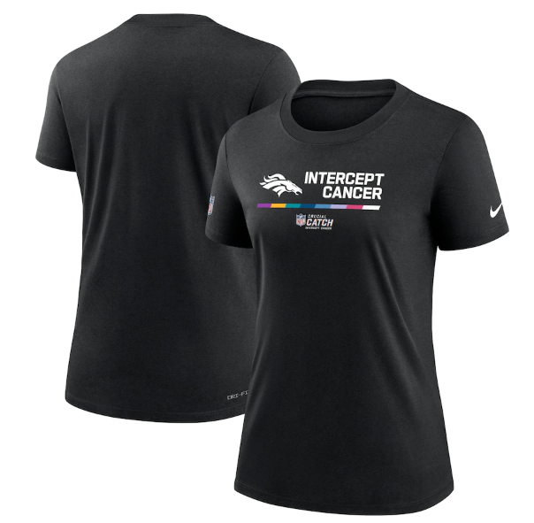 Women's Denver Broncos 2022 Black Crucial Catch Performance T-Shirt(Run Small) Women's Denver Broncos 2022 Black Crucial Catch Performance T-Shirt(Run Small)