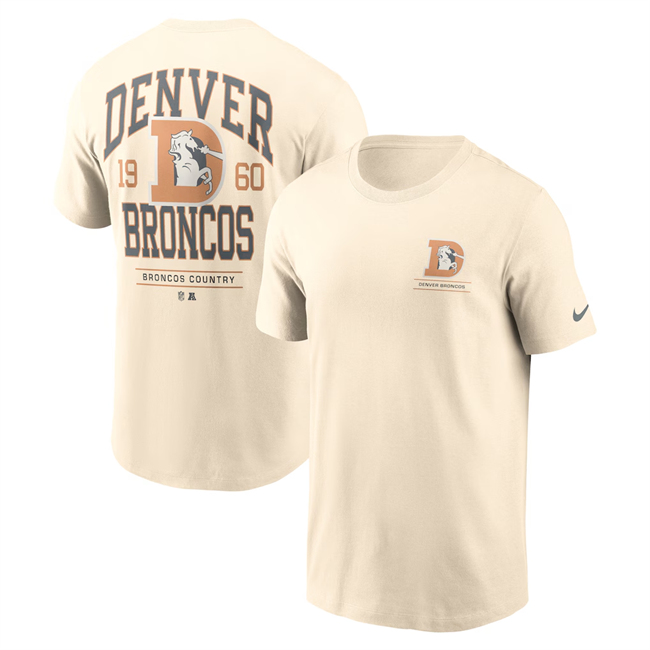 Men's Denver Broncos Natural Freestyle Essential T-Shirt