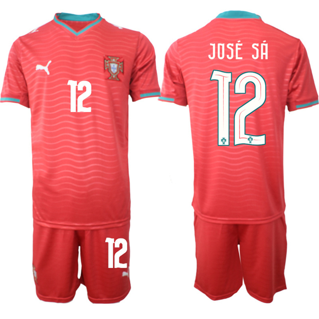 Men's Portugal Team #12 Jose Sa Red 2026 World Cup Home Soccer Jersey Suit 001