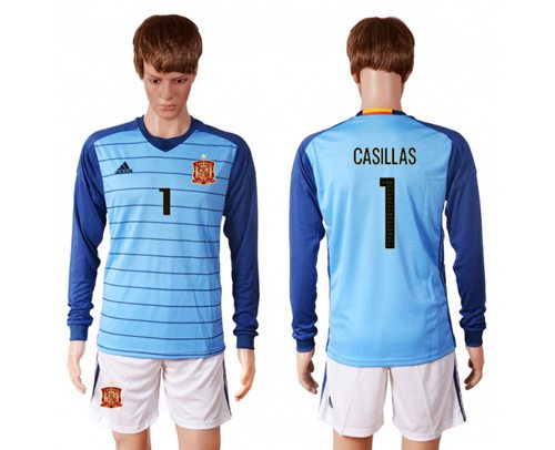 Spain #1 De Gea Red Goalkeeper Soccer Country Jersey