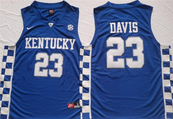 Men's Kentucky Wildcats #23 Anthony Davis Blue Stitched Jersey Men's Kentucky Wildcats #23 Anthony Davis Blue Stitched Jersey