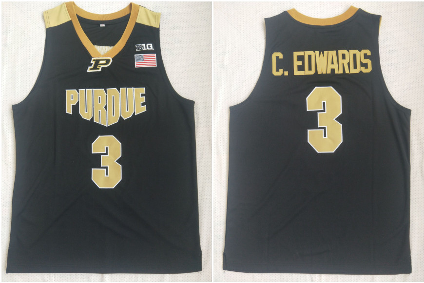 Purdue 3 Carsen Edwards Black College Basketball Jersey Purdue 3 Carsen Edwards Black College Basketball Jersey