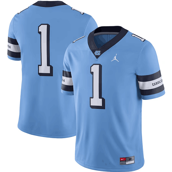 Men's North Carolina Tar Heels #1 Blue Stitched Jersey Men's North Carolina Tar Heels #1 Blue Stitched Jersey