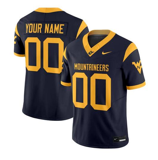 Men's West Virginia Mountaineers ACTIVE PLAYER Custom Navy 2025 F.U.S.E. Stitched Jersey Men's West Virginia Mountaineers ACTIVE PLAYER Custom Navy 2025 F.U.S.E. Stitched Jersey