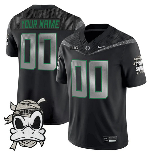Men's Oregon Ducks Active Player Custom Black 2025 F.U.S.E. 'Mummy Duck' Vapor Limited V1 Stitched Football Jersey Men's Oregon Ducks Active Player Custom Black 2025 F.U.S.E. 'Mummy Duck' Vapor Limited V1 Stitched Football Jersey
