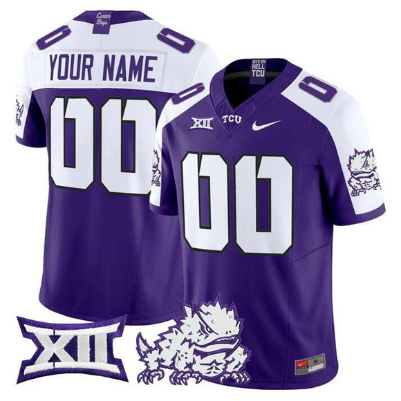 Men's TCU Horned Frogs Active Player Custom Purple Alternate 2025 F.U.S.E. Vapor Limited Stitched Baseball Jersey Men's TCU Horned Frogs Active Player Custom Purple Alternate 2025 F.U.S.E. Vapor Limited Stitched Baseball Jersey