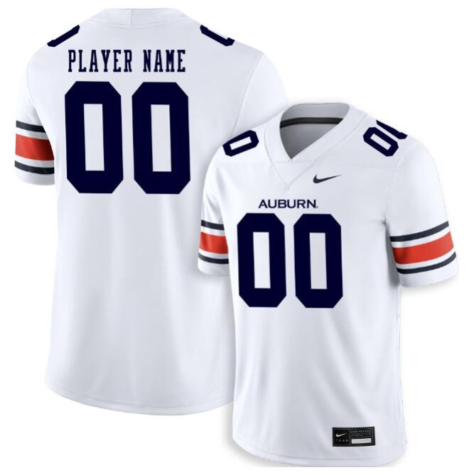 Men's Auburn Tigers ACTIVE PLAYER Custom White Stitched Football Jersey Men's Auburn Tigers ACTIVE PLAYER Custom White Stitched Football Jersey