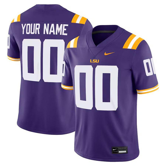 Men's LSU Tigers Active Player Custom Purple Limited Stitched Jersey Men's LSU Tigers Active Player Custom Purple Limited Stitched Jersey