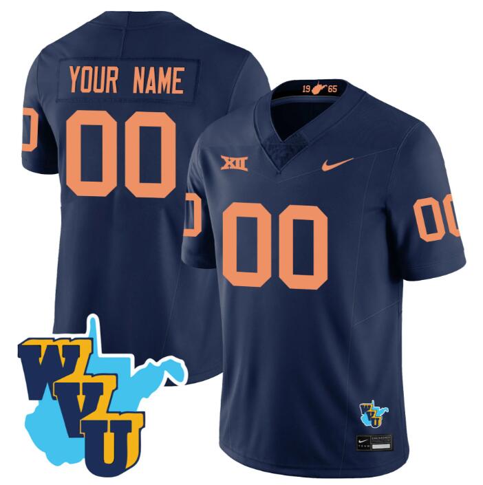 Men's West Virginia Mountaineers ACTIVE PLAYER Custom Navy F.U.S.E. 1965-2025 Throwback Stitched Jersey Men's West Virginia Mountaineers ACTIVE PLAYER Custom Navy F.U.S.E. 1965-2025 Throwback Stitched Jersey