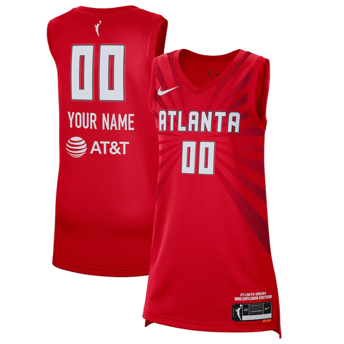 Women's Atlanta Dream Active Player Custom Red Stitched Basketball Jersey Women's Atlanta Dream Active Player Custom Red Stitched Basketball Jersey