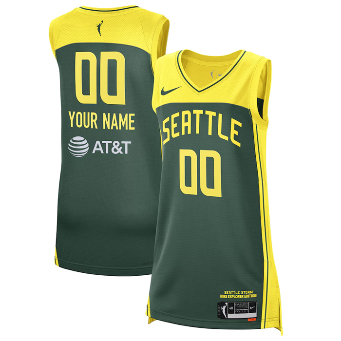 Youth Seattle Storm Active Player Custom Green Stitched Basketball Jersey Youth Seattle Storm Active Player Custom Green Stitched Basketball Jersey