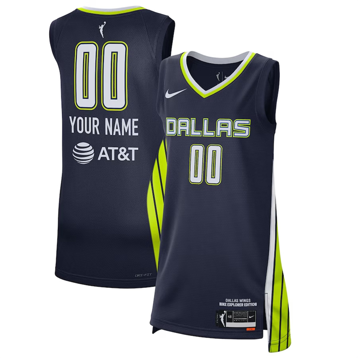 Youth Dallas Wings Active Player Custom Navy Stitched Basketball Jersey Youth Dallas Wings Active Player Custom Navy Stitched Basketball Jersey