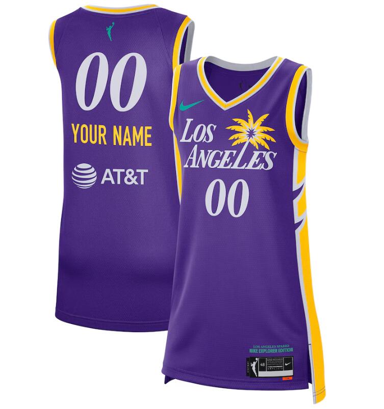 Men's Los Angeles Sparks Active Player Custom Purple 2021 Explorer Edition Victory Stitched Jersey Men's Los Angeles Sparks Active Player Custom Purple 2021 Explorer Edition Victory Stitched Jersey