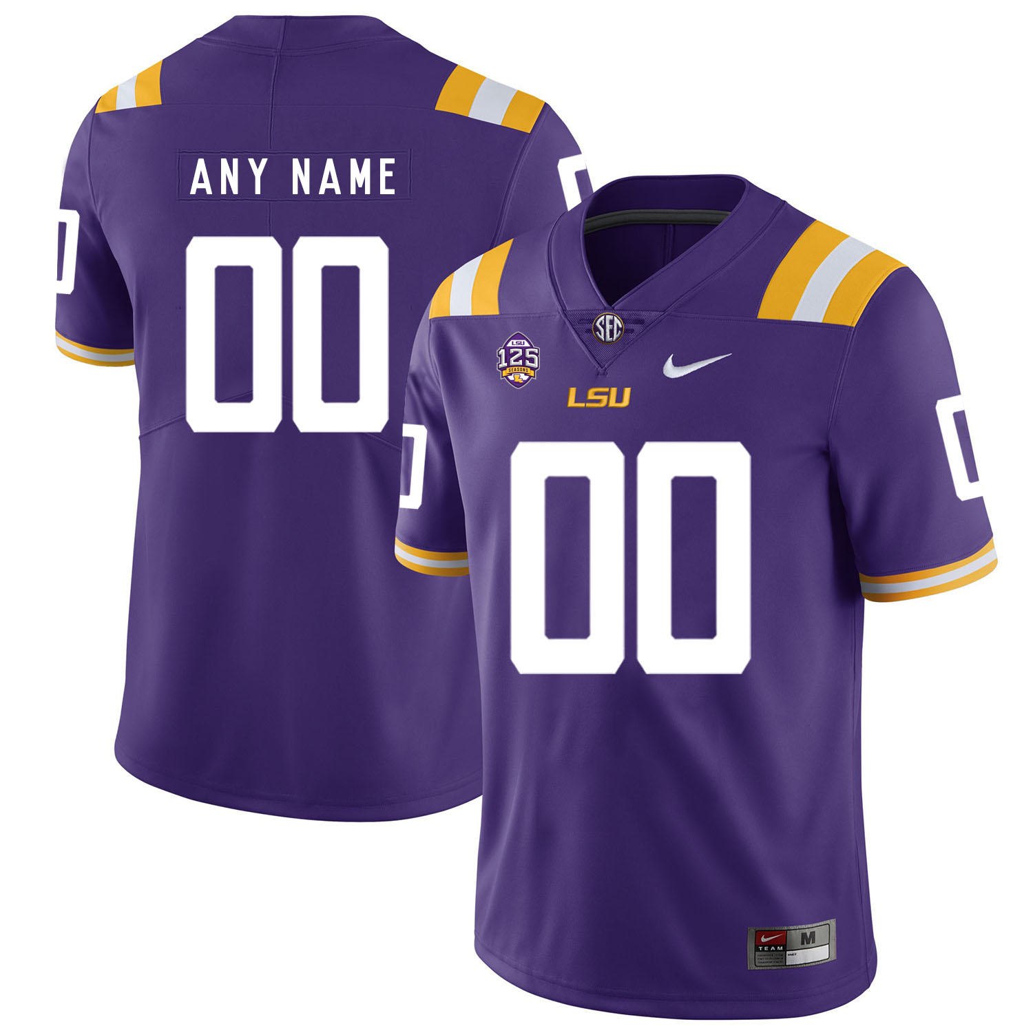 LSU Tigers Purple Men's Customized Nike College Football Jersey LSU Tigers Purple Men's Customized Nike College Football Jersey