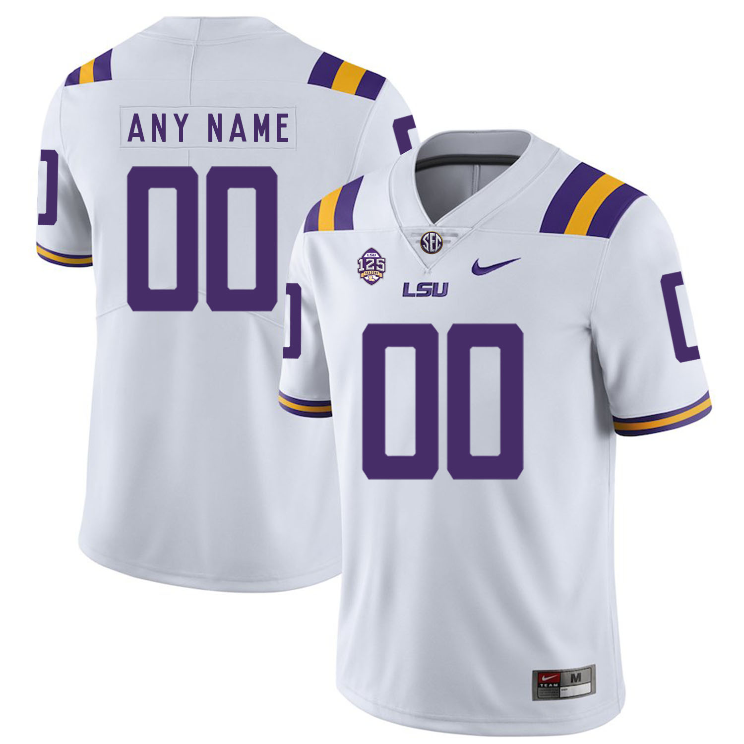 LSU Tigers White Men's Customized Nike College Football Jersey LSU Tigers White Men's Customized Nike College Football Jersey