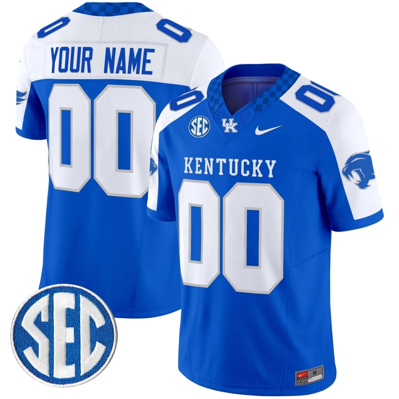 Custom Men Kentucky Wildcats Royal Alternate Vapor Limited Stitched Jersey Custom Men Kentucky Wildcats Royal Alternate Vapor Limited Stitched Jersey