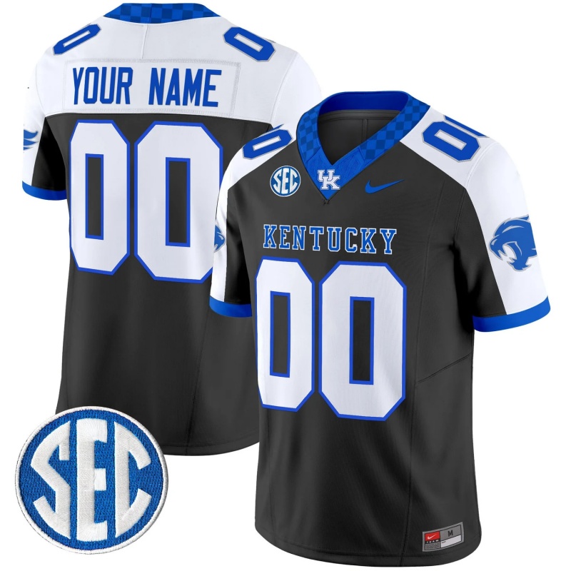 Custom Men Kentucky Wildcats Alternate Black Vapor Limited Stitched Jersey