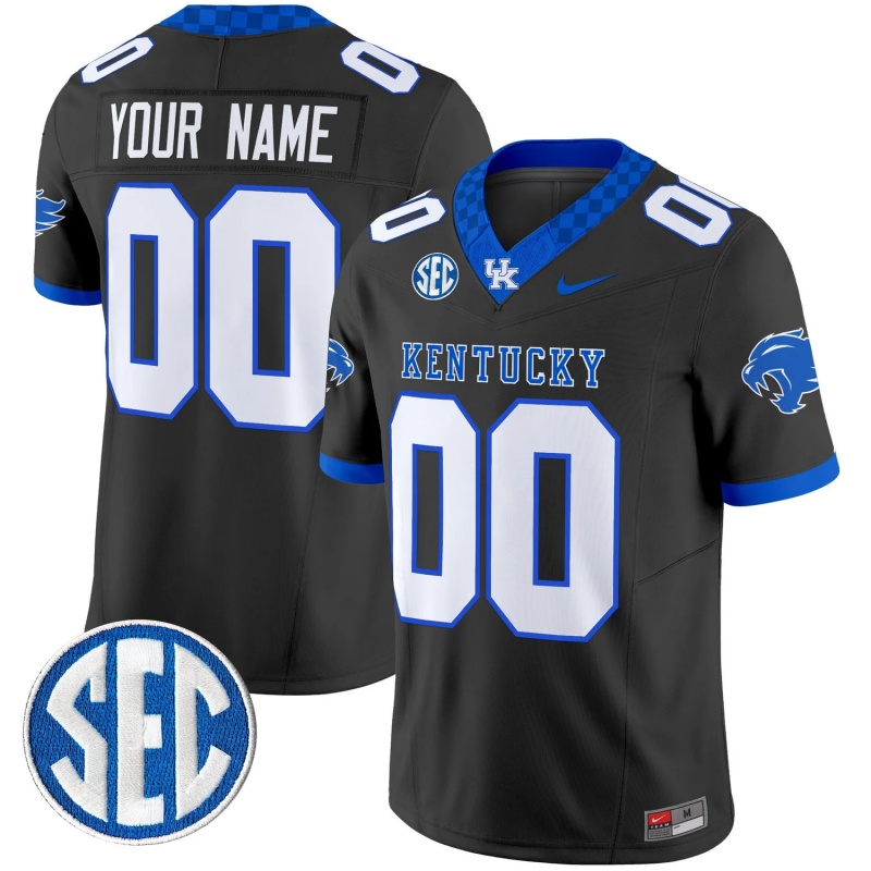 Custom Men Kentucky Wildcats Black Vapor Limited Stitched Jersey Custom Men Kentucky Wildcats Black Vapor Limited Stitched Jersey
