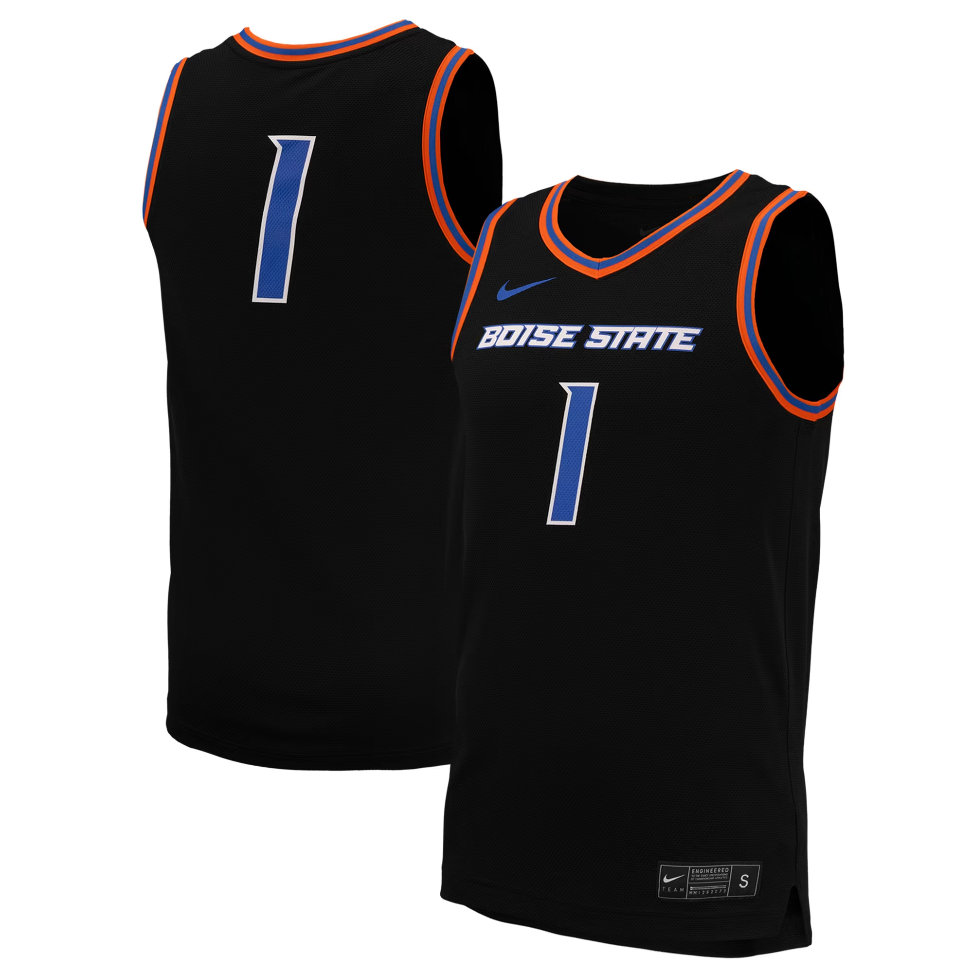 Custom Men's Black Boise State Broncos Basketball Stitched Jersey