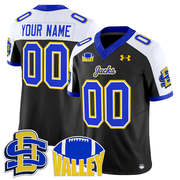 Men's South Dakota State Jackrabbits Active Player Custom Black Alternate 2025 F.U.S.E. Vapor Limited Stitched Football Jersey Men's South Dakota State Jackrabbits Active Player Custom Black Alternate 2025 F.U.S.E. Vapor Limited Stitched Football Jersey