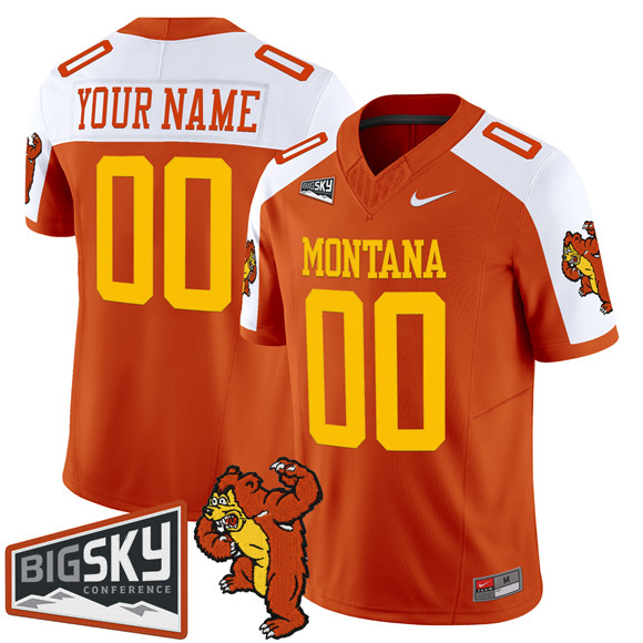 Men's Montana Grizzlies Active Player Custom Orange Alternate 1995 F.U.S.E. Throwback Vapor Limited Stitched Football Jersey