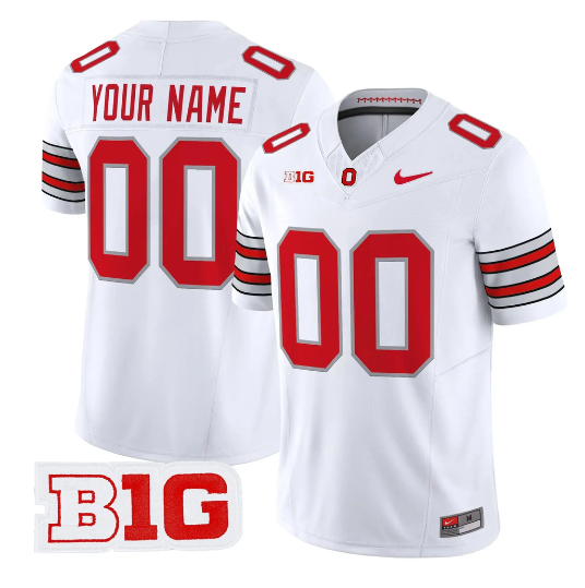 Men's Ohio State Buckeyes Active Player Custom White 2026 F.U.S.E. 'Tunnel Vision' Vapor Limited Stitched Football Jersey
