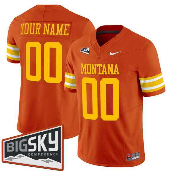Men's Montana Grizzlies Active Player Custom Orange 1995 F.U.S.E. Throwback Vapor Limited Stitched Football Jersey