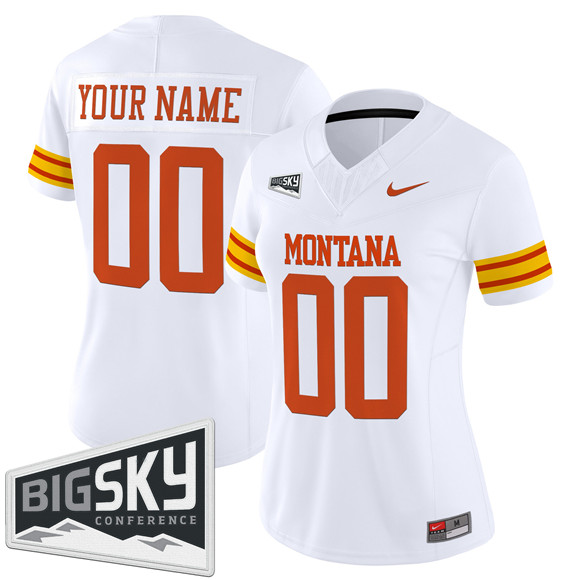 Women's Montana Grizzlies Active Player Custom White 1995 F.U.S.E. Throwback Vapor Limited Stitched Football Jersey(Run Small)
