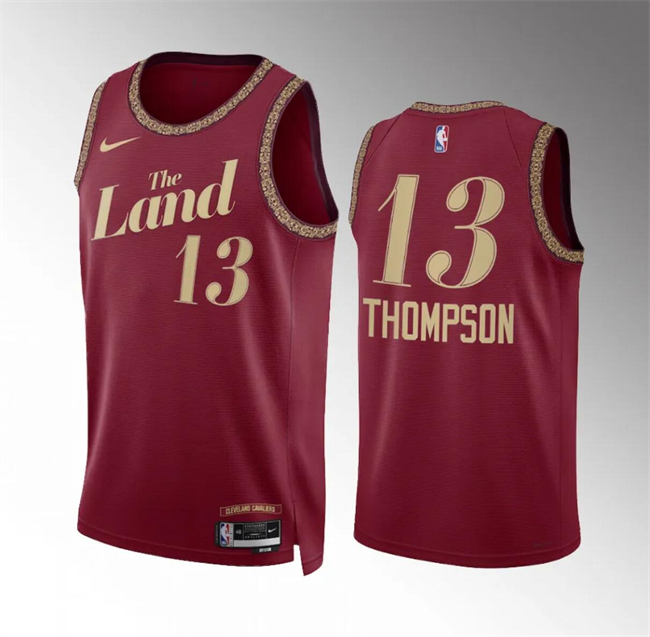 Men's Cleveland Cavaliers #13 Tristan Thompson Wine 2023 24 City Edition Stitched Jersey Men's Cleveland Cavaliers #13 Tristan Thompson Wine 2023 24 City Edition Stitched Jersey