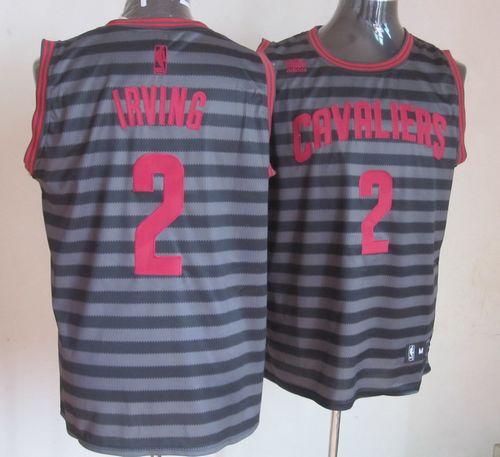 Cavaliers #2 Kyrie Irving Black Grey Groove Stitched NBA Jersey Cavaliers #2 Kyrie Irving Black Grey Groove Stitched NBA Jersey