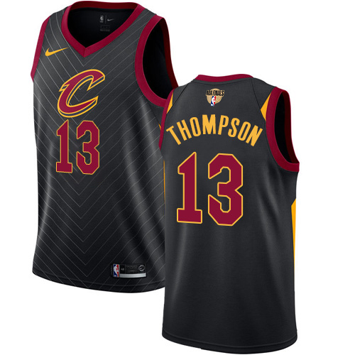 Nike Cavaliers #13 Tristan Thompson Black The Finals Patch NBA Swingman Statement Edition Jersey Nike Cavaliers #13 Tristan Thompson Black The Finals Patch NBA Swingman Statement Edition Jersey