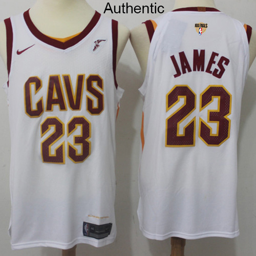 Nike Cavaliers #23 LeBron James White The Finals Patch NBA Authentic Association Edition Jersey Nike Cavaliers #23 LeBron James White The Finals Patch NBA Authentic Association Edition Jersey