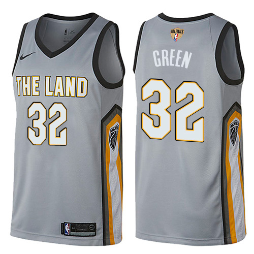 Nike Cavaliers #32 Jeff Green Gray The Finals Patch NBA Swingman City Edition Jersey Nike Cavaliers #32 Jeff Green Gray The Finals Patch NBA Swingman City Edition Jersey