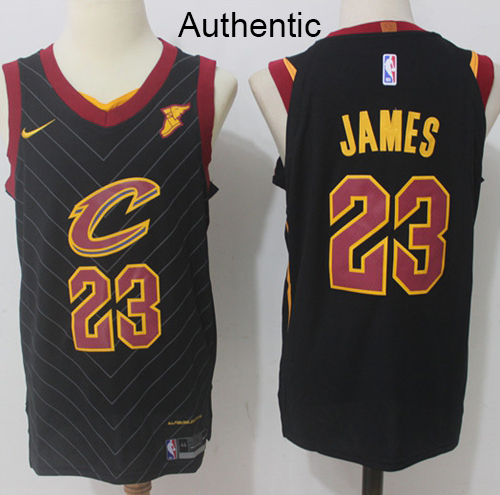 Nike Cavaliers #23 LeBron James Black Statement Edition NBA Authentic Jersey Nike Cavaliers #23 LeBron James Black Statement Edition NBA Authentic Jersey