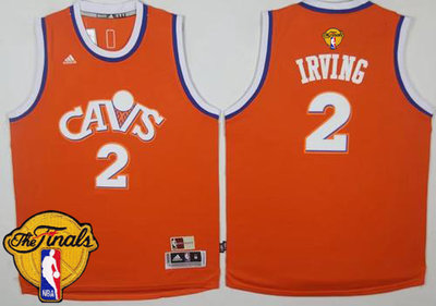 Cavaliers #2 Kyrie Irving Orange CAVS Throwback The Finals Patch Stitched NBA Jersey Cavaliers #2 Kyrie Irving Orange CAVS Throwback The Finals Patch Stitched NBA Jersey