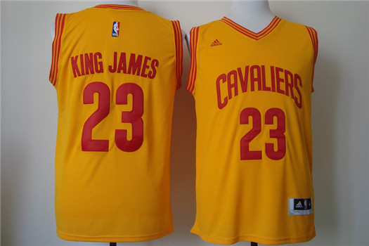 Cleveland Cavaliers #23 LeBron James Gold King James Stitched NBA Jersey Cleveland Cavaliers #23 LeBron James Gold King James Stitched NBA Jersey